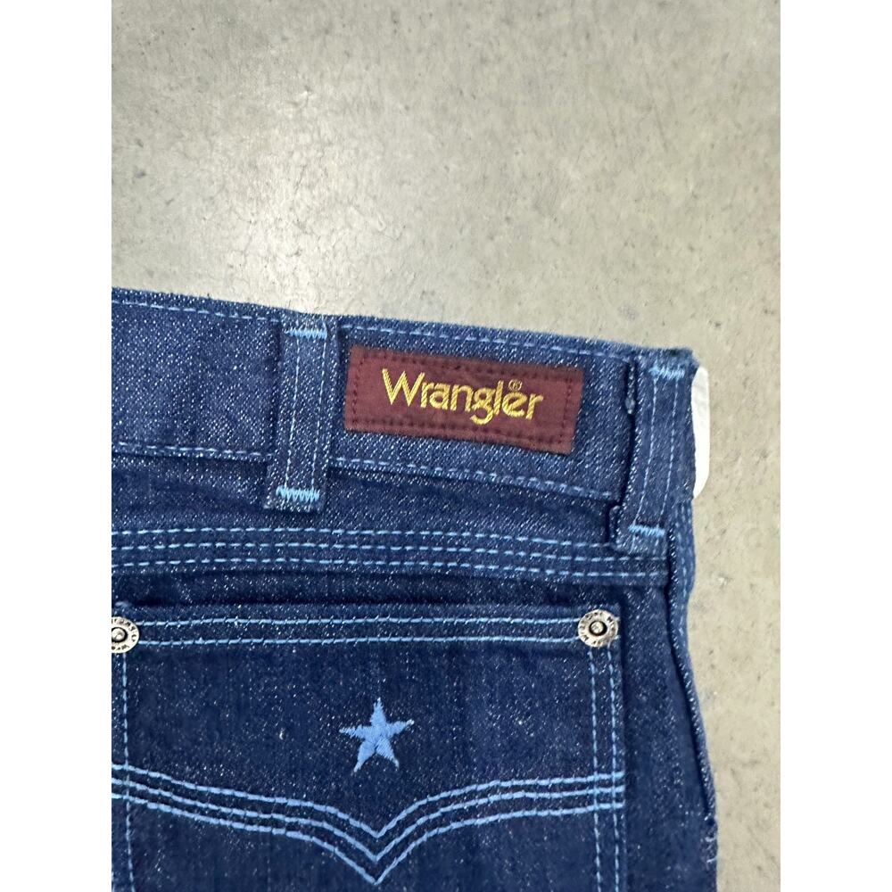 Vintage Wrangler Hallmark Wide Flare Jeans USA Made 29x35 Student Dark Wash - Picture 5 of 10